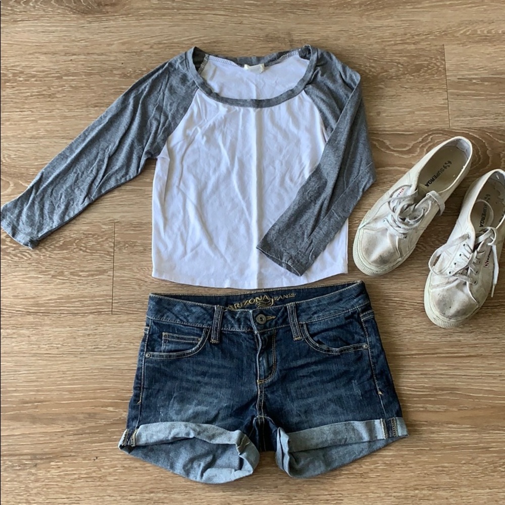 Gray baseball Tee